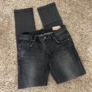 INSIGHT City Riot Slim Jeans Size 32 Faded Distressed Black Surf Skate Cali